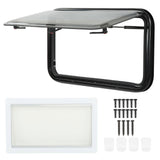 730x430mm RV Push Out Window with Screen Sunshade Double Layer Acrylic Glass for Campers Trailers Motorhomes