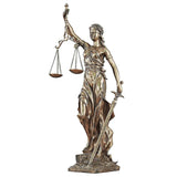 1pcs Justice Fair Themis Statues Justitia Goddess Sculpture Resin