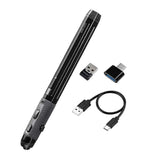 Wireless Mouse Bluetooth 3 Modes Charging Pen USB-A Type-C Type Novelty Universal for Home Office Computer Black