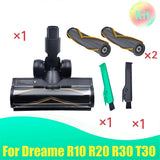 Vacuum Electric Floor Brush+2xRoller Brush for R10 R20 R30 T30 Floor Soft Roller Brush Head with LED Dust Light