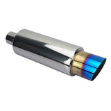 (blue plated) Stylish Stainless Steel 63mm Exhaust Pipe Corrosion Resistant Exhaust Tip Vehicle Modification Part for Car Enthusiasts  blue plated