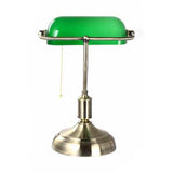 Vintage Banker Desktop Lamp Artistic Lampshade E27 Screw for Bedroom Bedside