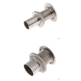 8x Boat Thru Hull Fitting/Drain Hose Barb Marine 316 Stainless Steel 19/38mm