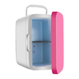 (Rose red) Energy Efficient Refrigerator for Car Home Office Desk Skincare Bedroom Beverages with Fast Cooling Heating Capabilities