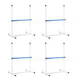 Complete Dog Agility Training System Poles With Height Adjustment And Carry Bag For Active Pet