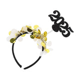 New Year Party Headband Holiday Headdress 2025 Headband Novelty Hair Decoration