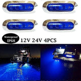 2025 Latest Model 4x Marine Boat LED Courtesy Lights Cabin Deck Walkway Stair