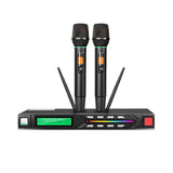 Professional Wireless Microphone Set UHF, Noise Reduction, Long Range, Dual Antenna for Stage Performances EU Plug