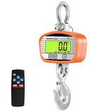 1000kg Digital Crane Scales 0.1kg LCD Industrial Grade Heavy Duty Hook Scale Them Hygrometer Hold Weighing Meter Orange
