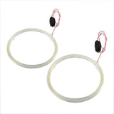 2025 Latest Model 1pair Auto Halo Rings Angel Eye COB Chips Headlight DRL LED For Motorcyc