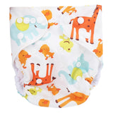 Washable Pocket Diaper Baby Cotton Diaper Reusable LeakageProof Infant Nappy Diaper(Giraffe )