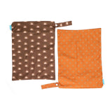 Printed Diaper Bag Double Zipper Wet Dry Dual Use Waterproof Exquisite Digital Printing Diaper Storage BagES001-FSD10