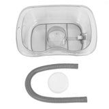 Hair Washing Basin Patient Bedside Care Shampooer Portable Hair Cleaning Basin for Elderly Pregnant Women Children Transparent