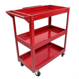 Multi-Functional 3-Tier Tools Cart Mobile Trolley for Workshop Garage Heavy-Duty Use