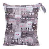 Baby Cloth Diaper Bag Waterproof Reusable Outing Wet Dry Bags with 2 Zippered Pockets#3