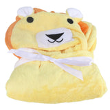 Hooded Baby Towel Cute Cartoon Soft Super Thick Flannel Unisex Baby Bath Towel for Boys and Girls