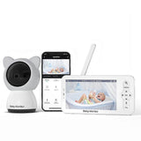 (US Plug) 5 Inch HD Baby Monitor Wireless Wifi Baby Care Camera