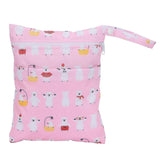 Double Zippers Wet Dry Diaper Bag Cute Pattern Travel Portable Diaper Nappy Storage Bag#4