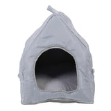 Cat House Indoor All Seasons Pet Dog House Bed Soft Comfortable Cat Hideaway 23.62x20.87x17.72in Grey