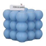 Cube Soy Wax Candle Fashion Stylish Handmade Hand Poured Scented Candle for Home Decor Bedroom Blue