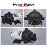 24V Water Pressure Diaphragm Pump 5-Chamber Self-Priming Pump 5.5GPM Water Transfer Pump 70PSI with Water Strainer Hose Fittings for Kitchen Bathroom
