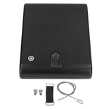 Fingerprint Safe Box Portable Steel Quick Access Car Security Box with Safety Rope for Valuable Items