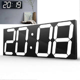 (White Font) Wall Sticker LED Wall Clock Decorative Clock Creative Acrylic Mirror Clock US Plug Remote Version Sealed Box