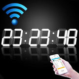 Creative LED Digital Wall Clock Multi-function WIFI Clock 6 Bit Hollow WIFI