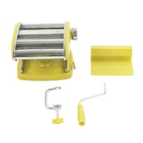 Pasta Maker Machine Sucker Type Household Stainless Steel Small Multifunction Noodle Press Manual Noodle Rolling Machine Yellow Suction Cup 2 Knives