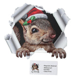 Christmas Fridge Magnets Waterproof 3D Hole Effect Refrigerator Magnet Sticker For Lockers CT115