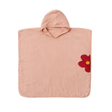 Baby Hooded Towel Pure Cotton 4 Layers Water Absorbent Wearable Bath Towel for Children Dusty Pink Cartoon