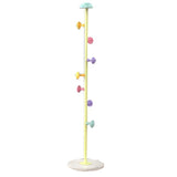 Stand Hanger Rack Metal 7 Hooks Removable Houseware Standing Coat Hanger for Bedroom Fresh Yellow 167cm