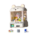 (White) Small Claw Machine Pretend Play Crane Game for Boys Girls Kids Holiday Gifts Orange