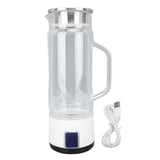 Hydrogen Water Maker Bottle 1000ml 1000 to 1500ppb High Borosilicate Glass Hydrogen Rich Water Generator with Handle for Home Fitness Office