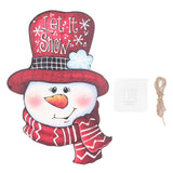 Christmas Wooden Hanging Ornaments Decorative Gnome Hanging Door Sign with Hook Rope for Window Fireplace Porch Type MZ636:L