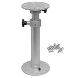 Adjustable Table Pedestal Detachable Table Base Stand Leg Base Aluminum Alloy Table Base for RV Boat Yacht Silver White