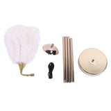 Ostrich Plume Floor Lamp Iron Art 61 Inch LED USB Stepless Dimmable Modern Decorative Standing Lamp for Bedside Living Room Pink