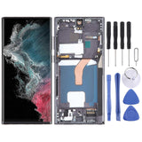 (Black) For Samsung Galaxy S22 Ultra 5G SM-S908U US Edition 6.78 inch OLED LCD Screen Digitizer Full Assembly with Frame