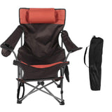Outdoor Lounge Chair with Pillow Soft Comfortable Breathable Portable Foldable Outdoor Patio Lounge Chair for Camping Beach