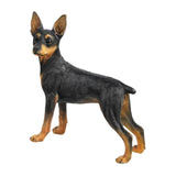 (Black) Dog Statue Crafts Home Decoration Resin Ornament for Shelf Farmhouse Desktop Black