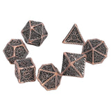 Polyhedral Dice 7pcs Game Polyhedral Dice Metal Engraving Table Game Role Playing Reduce Stress Toy Type A