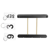 Reusable Desk Flip Calendar Large Display Decorative Standing Flip Calendar for Living Room Office Black