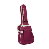 (Violet Red) Acoustic Guitar Bag Waterproof Guitar Backpack for 40 41inch Acoustic Guitar Beige