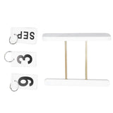 Reusable Desk Flip Calendar Large Display Decorative Standing Flip Calendar for Living Room Office White