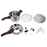 Stainless Steel Pressure Cooker Large Capacity Easy Cleanup Efficient Cooking for Gas And Electric Stoves 4L