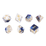 7Pcs Polyhedral Dice Set Transparent Strong nce Resin Incisive Edge Dice Set for Over 14 Years Old Kids
