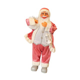 (Pink) Christmas Figurine Ornament Crafts for Tabletop Party Favors Supplies Office Pink