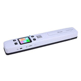 (White) iScan02 Double Roller Mobile Document Portable Handheld Scanner with LED Display, Support 1050DPI / 600DPI / 300DPI / PDF / JPG / TF