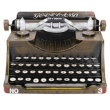 Retro Typewriter Model Reduce Stress Iron Vintage Typewriter Home Decoration Brown M