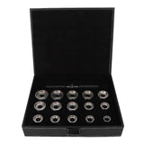 Professional Watchmaker Watch Back Case Opener Repair Battery Replace Tool with 15 Dies
